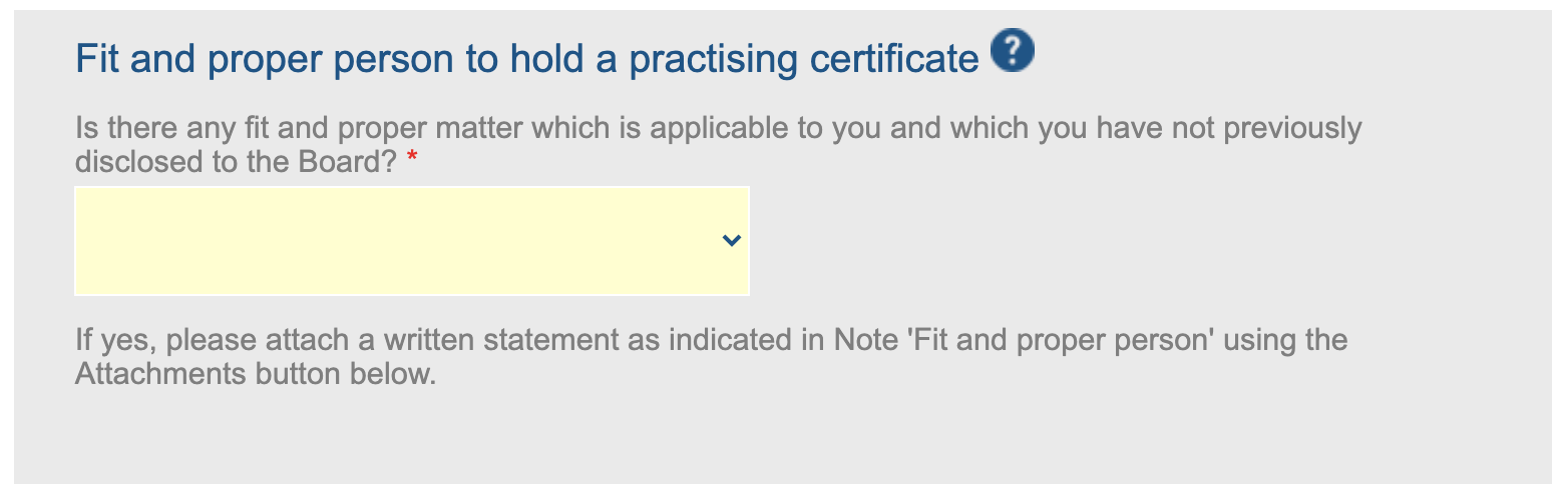 Fit and proper person to hold a practising certificate