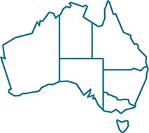 map of Australian states and territories 