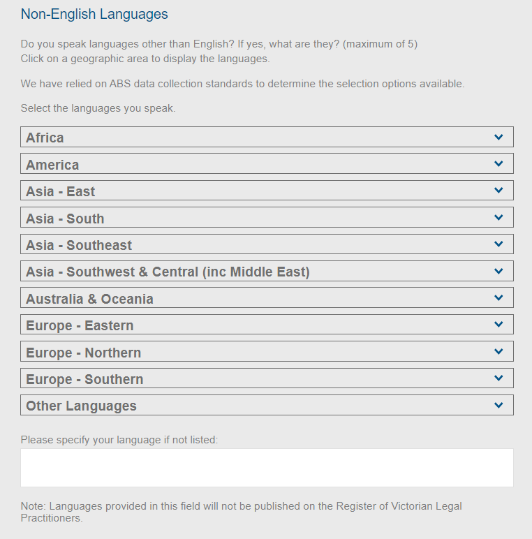 Non-English Languages