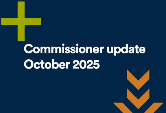 Commissioner update October 2025