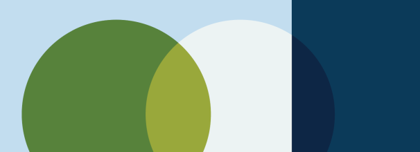 Graphic showing two circles connecting