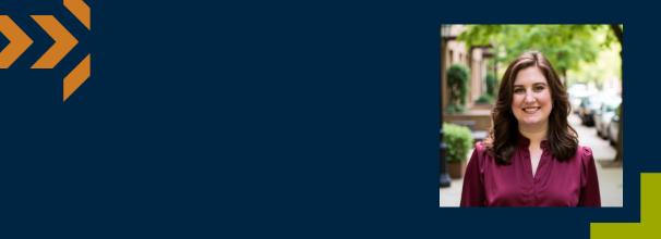 Photo of Dr Alice Parkhill on VLSB+C branding