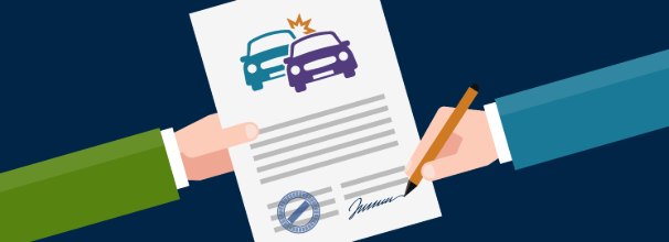 Illustration showing a hand signing a document