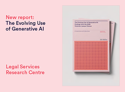 Cover image of the report: The evolving use of generative AI