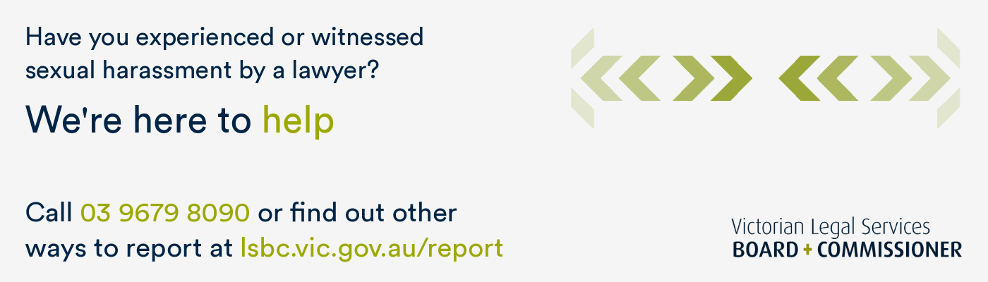 Sexual harassment banner